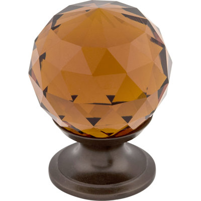 Wine Crystal 1 1/8" Diameter Round Knob
