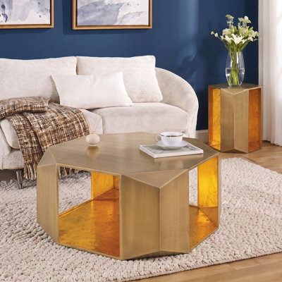 529 Coffee Table & End Table Gold