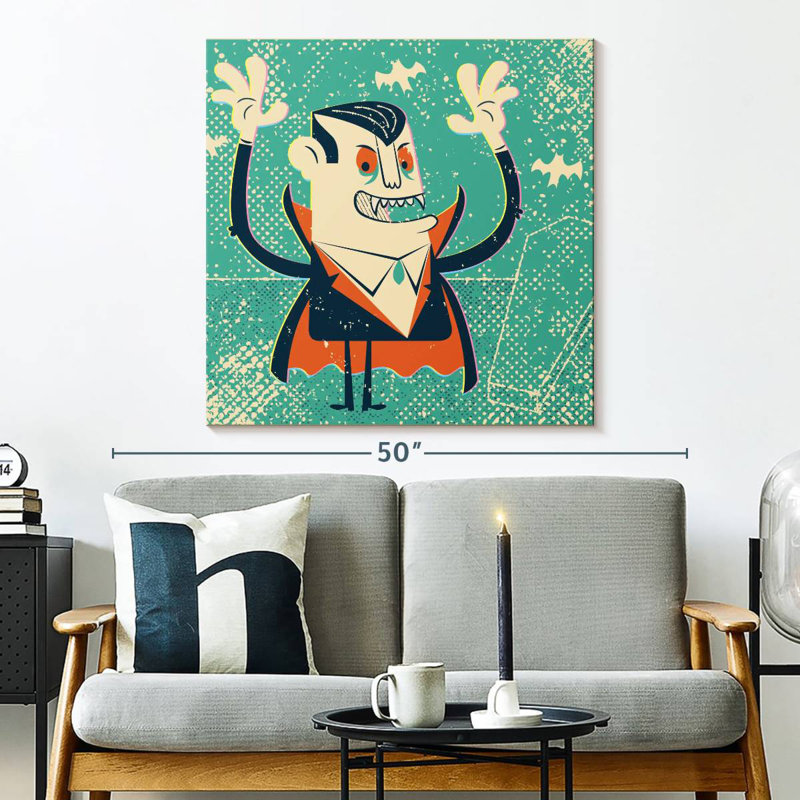 Kelan Cartoon Vampire, 33" H x 33" W