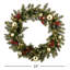 The Holiday Aisle® 24 in. Glittery Gold Dunhill Fir Wreath with Battery Operated LED Lights