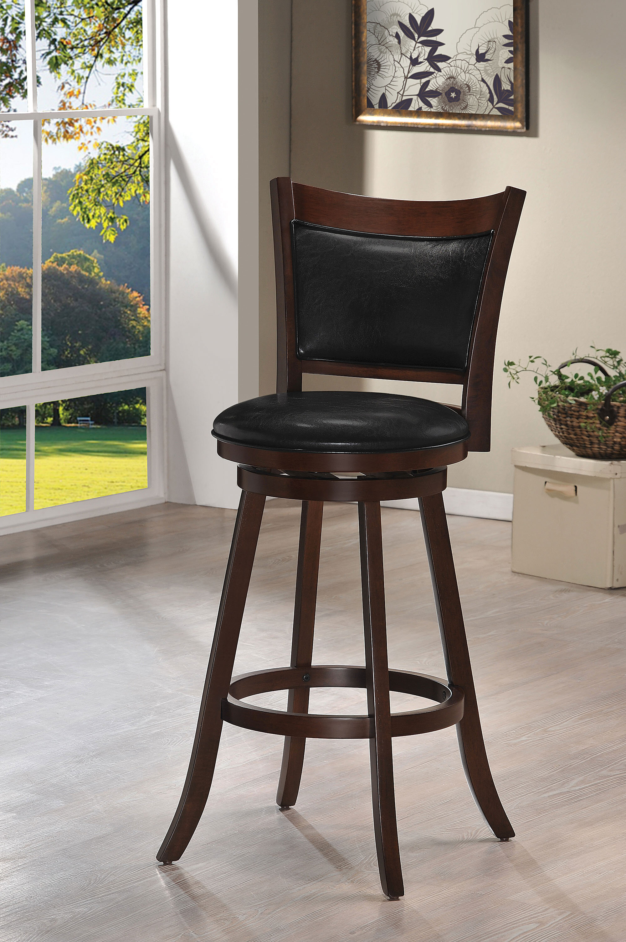 Wildon Home® Marlie Swivel Upholstered 29'' Counter Stool | Wayfair