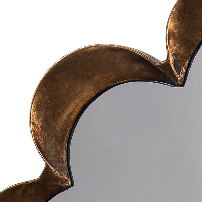 Framed Mirror, Antique Brass