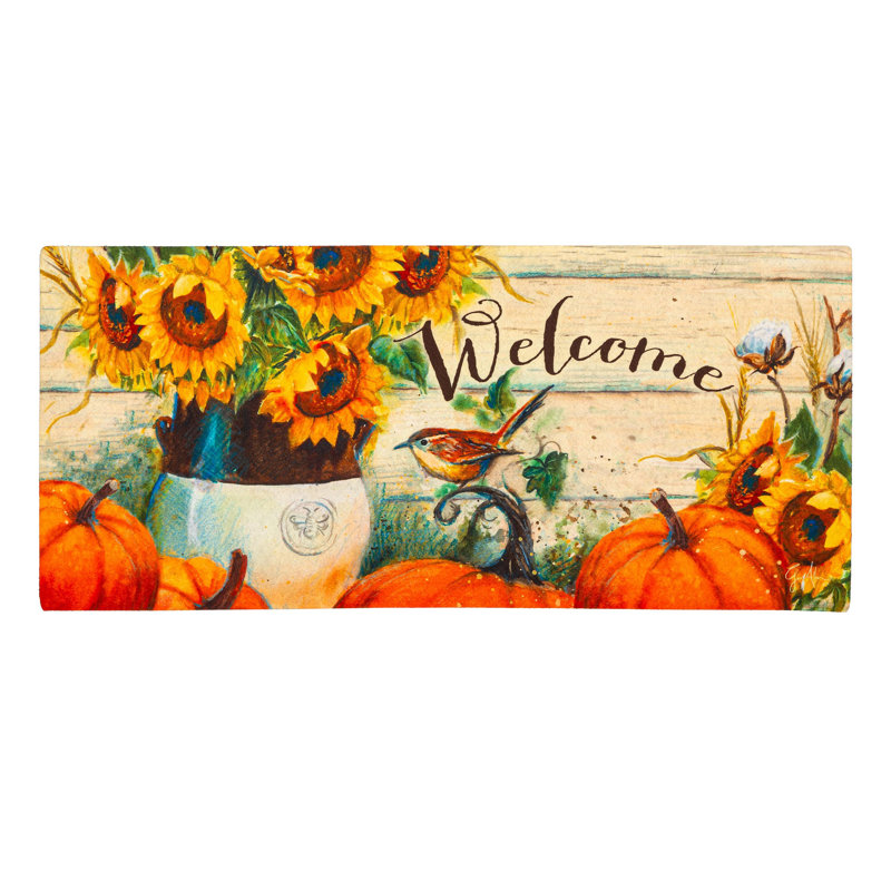 Tapis en coton et tournesols Sassafras