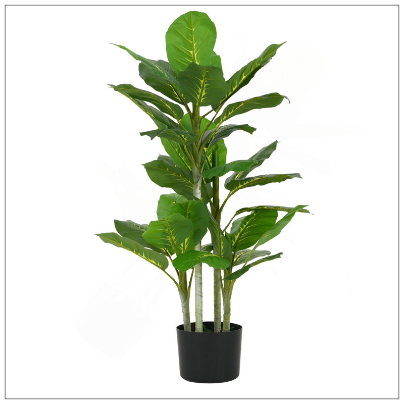 42 "plante artificielle avec pot de Daffenbachia
