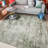Livigno 1241 Transitional abstract Striated Green Area Rug-1908852929