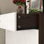 Range-chaussures, range-chaussures à 4 niveaux avec 1 tiroir, range-chaussures autoportant en bois avec 2 portes blanches et tablettes réglables pour le vestibule-1358422283
