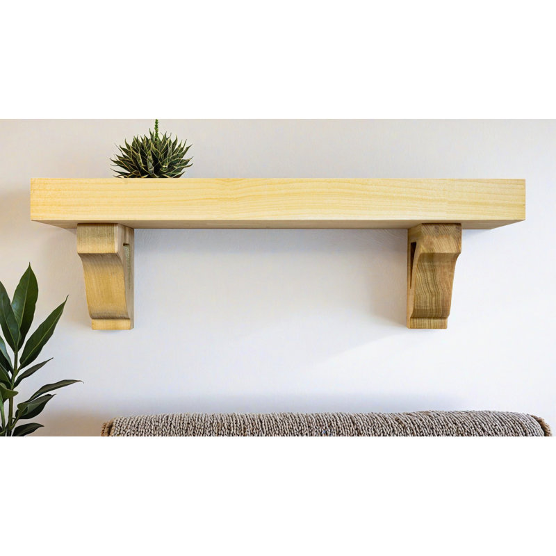 Rayne Shelves/W Corbels, 7" H x 23" W x 4.5" D, Natural