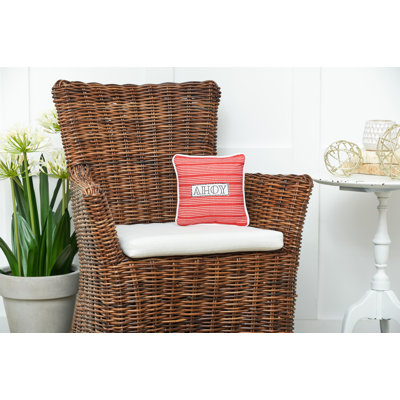 Ahoy Stripe Printed And Applique Throw Pillow