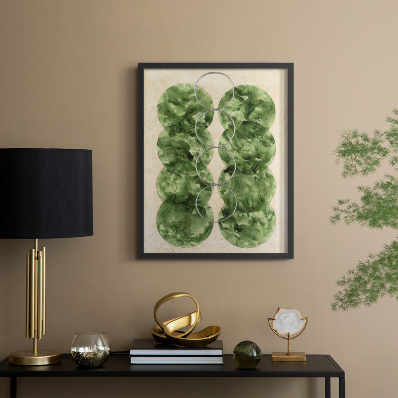 Generative Spirit I Framed Print - Solid Wood, 30" H x 24" W, Black