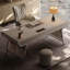 Light Taupe Rectangle Faux Leather Writing Desk with Drawers and Built-in Power Outlet