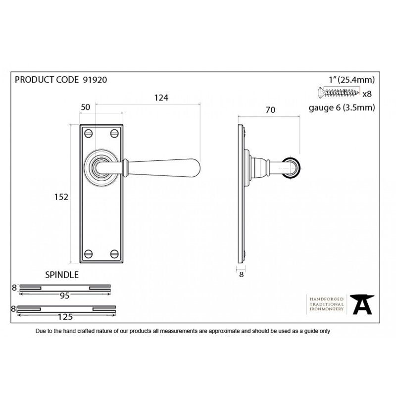 Newbury Door Handle Kit, Polished Bronze