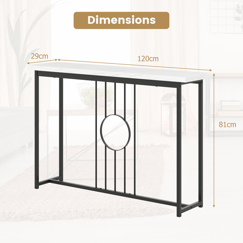 120cm Console Table, Black
