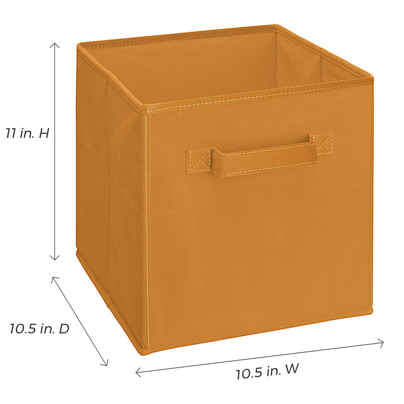 Tiroir en tissu Cubeicals, Orange, Ensemble de 2