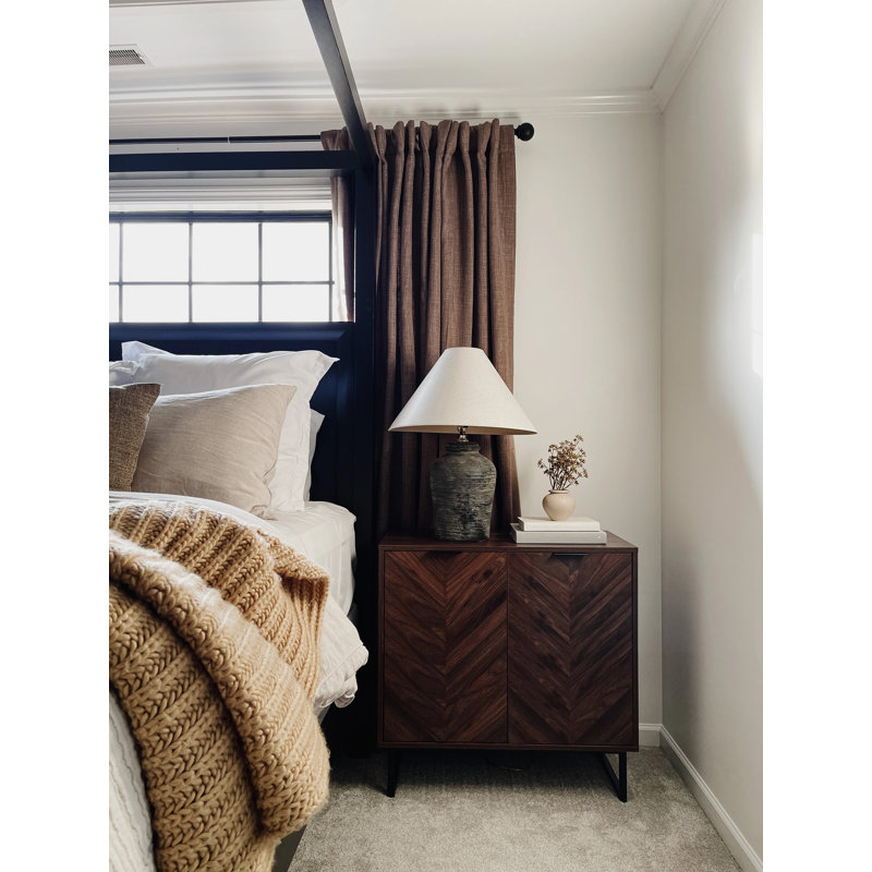 Steel 2 - Door Accent Cabinet, Brown/Black