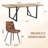 87 Inch Wood Dining Table Set With PU Leather Upholstered Dining Chair-115748146-115827564