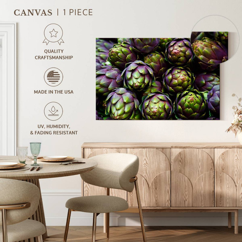 Yarlin Purple Artichokes, 24" H x 36" W