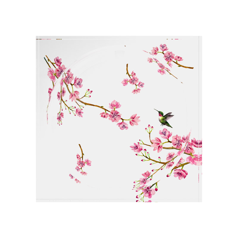 Blossom Fantasia Acrylic Decorative Tray, 6"W x 6"D x 2"H