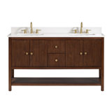 Zoe 60 in. Double Bathroom Vanity with Quartz Top