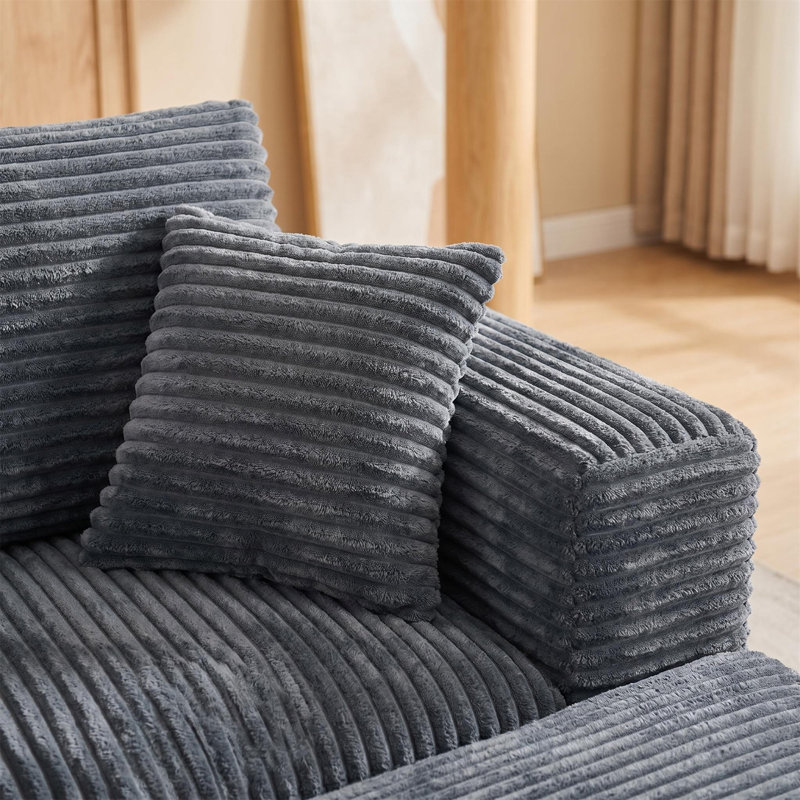 Canapé modulaire 133,2 po, Grey Corduroy