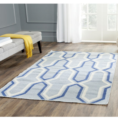 Leanne Geometric Wool Hand Woven Area Rug