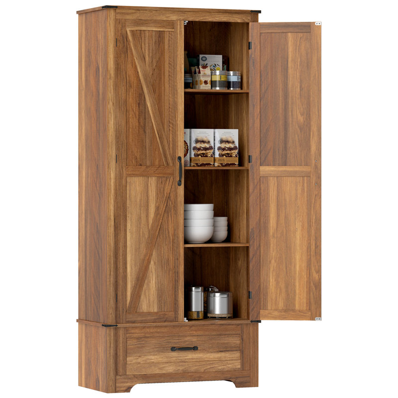 Armoire de cuisine Farmhouse, brun, bois, Brun