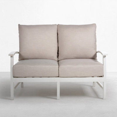 Charleston Aluminum Loveseat - Oyster