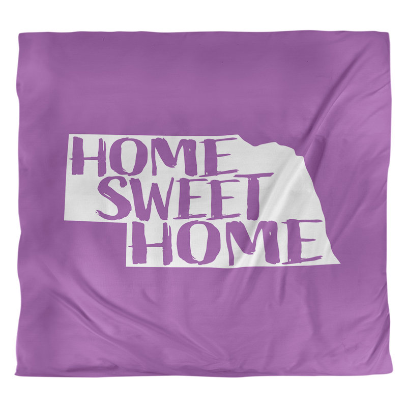 Housse de couette nebraska doux, Housse de couette pour grand lit, Violet, Microfibre