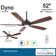 52" Dyno 5 - Blade Standard Ceiling Fan with Remote Control and Light Kit Included