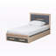 Lit plateforme avec rangement en chêne gris Gracie, H 36,34 po x l 41,42 po x L 77,8 po