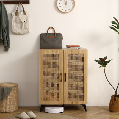 Rangement pour chaussures en bois manufacturé Burlywood