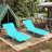 Set Of 2 5 Position Lay Flat Portable Beach Recliners With Carry Strap And Sturdy Metal Frame For Beach Poolside Camping Use-1843339414