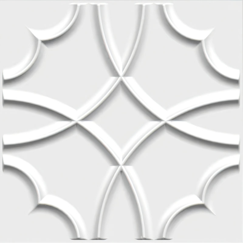 Falkirk Ross 19.7" x 19.7" 3D Wall Panel in White