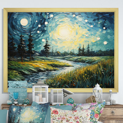Vangogh Dandelions In The Meadow II - Vangogh Printed Canvas Wall Art