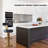 Adjustable Gold Swivel Bar Stools, Counter Height Barstools with Back for Kitchen Island Bar in Black(1PCS)-164319652