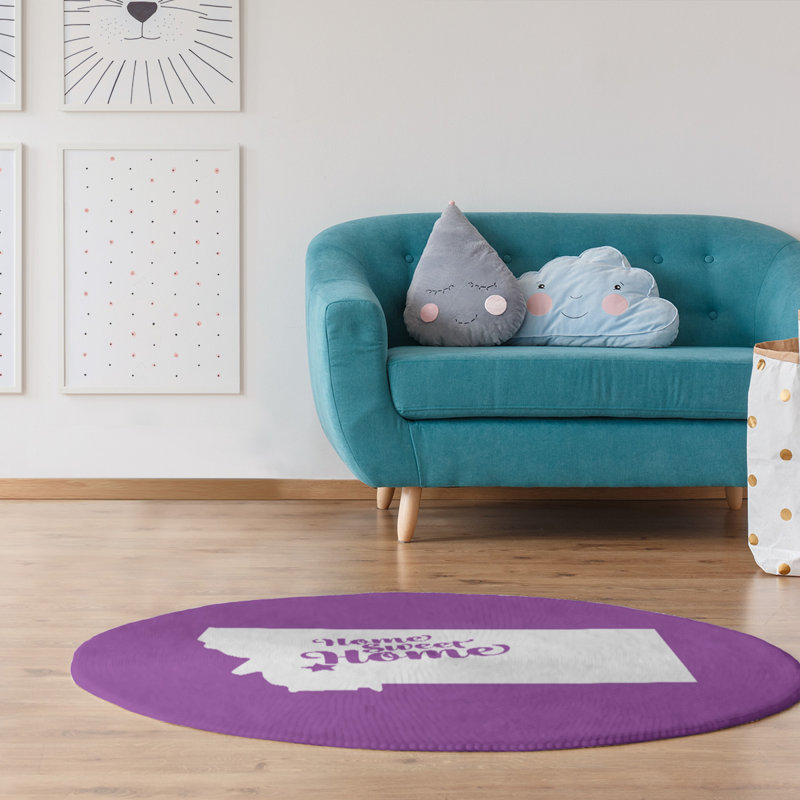 Tapis en poly-chenille butte à la maison, Rond 5 pi