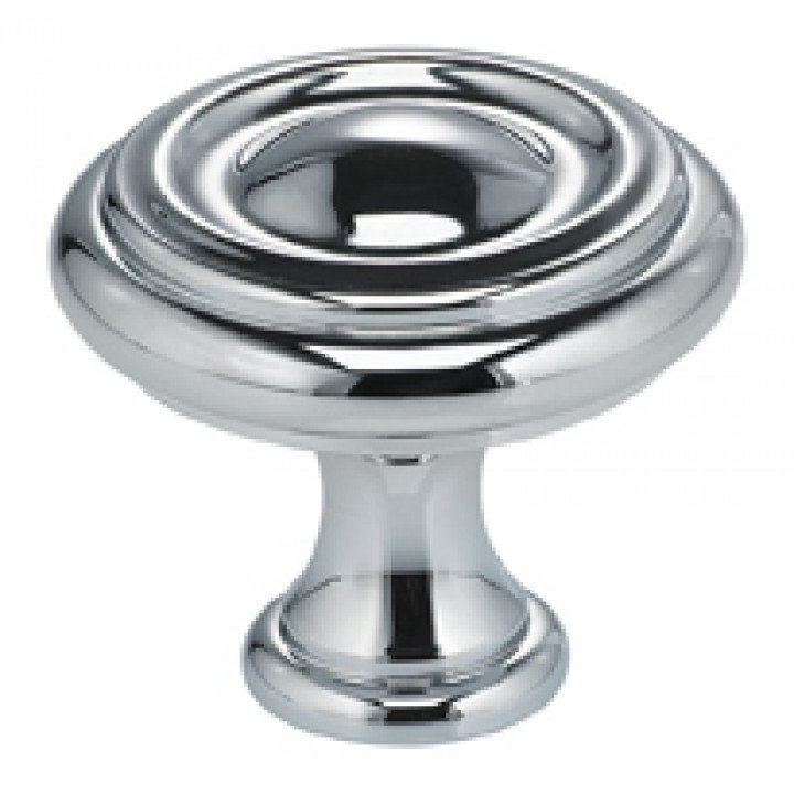 Mushroom Knob, Polished Chrome Plated, 1.56" H x 1.56" W x 1.19" D