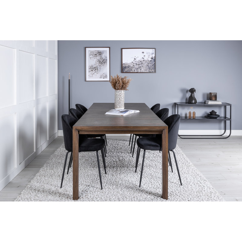 Areather Extendable Dining Set, Brown, Brown