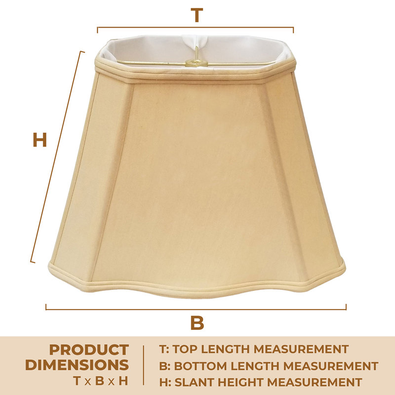 Silk Bell Lamp Shade, Black/Off White, 12.75" H x 16" W x 16" D