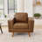 Inayat 22.3''W Leather Armchair With Solid Wood Legs-672179438