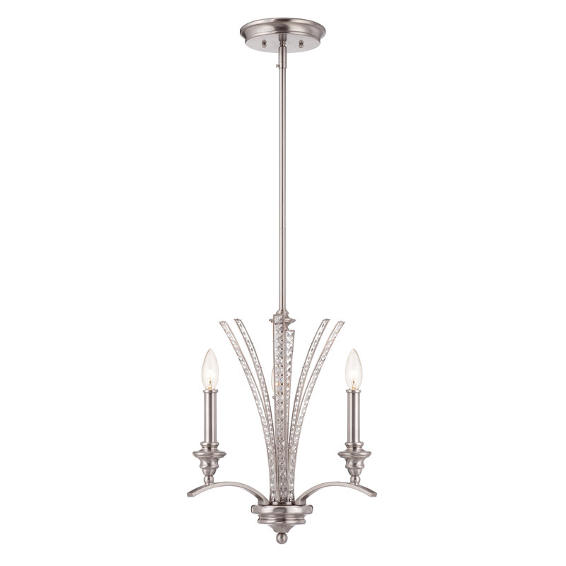 Lustre classique / traditionnel à 3 lumières de style bougie Cate