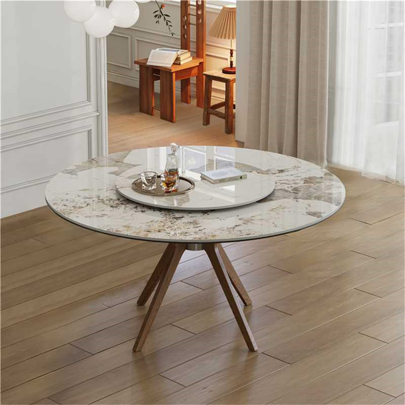 Table de salle à manger moderne en pierre frittée 59 pouces (table seulement)