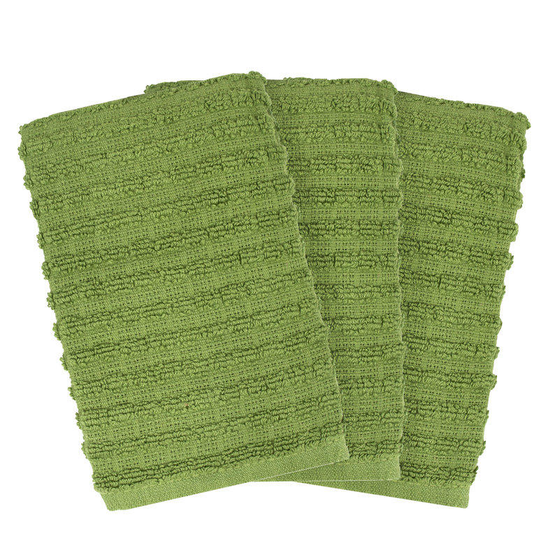 Cotton Waffle Dish Cloth Kitchen Towel, Cactus