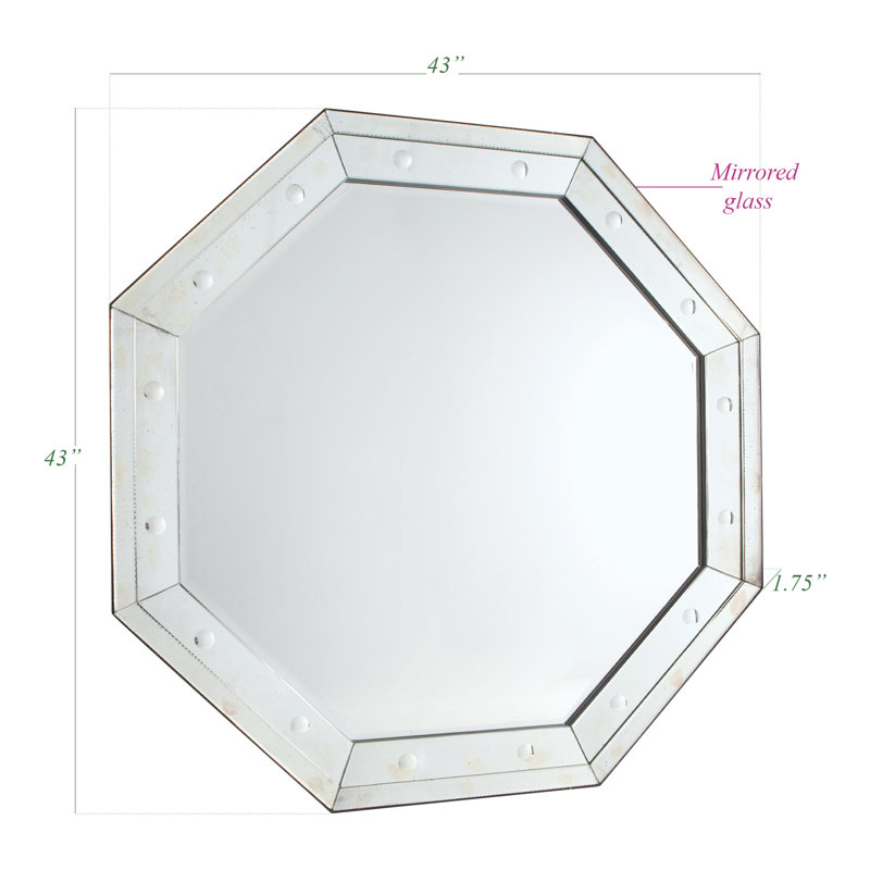 Octa Glass Flat Wall Mirror
