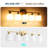 Gold 5- Vanity Wall Sconce For Bathroom With Milky White Frosted Glass Shades, E26 Socket, Double-Layer Spray Painting, Robust All, Home And Dressing Room Mirror Decoration Glass, Dimmable,-44143812-44143810
