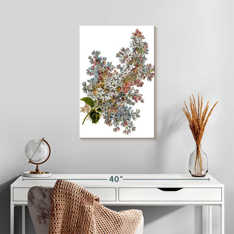 Harnek, fleurs lilas rétro, H 24 po x l 16 po
