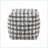 Ottoman, Modern 16x16x16 Black & White Patterned Pouf | Non-Slip Seating/Footrest | Black and White | Jacquard Textile