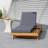 LOUNGE CHAISE SET, SPACE AVAILABLE ON ONE SIDE,ACACIA SOLID WOOD WITH LOUNGE CUSHION (CREAM & TRIPLE FOLD) - MATCHING DARK GREY VERSION AVAILABLE-1898868613