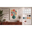 Geometric Florals in Teal Mid-Century - Wrapped Canvas-1129937171-1129937183