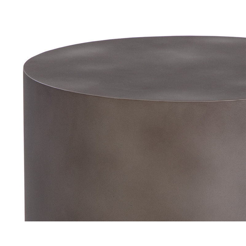 Bernaby End Table, Gunmetal/Black