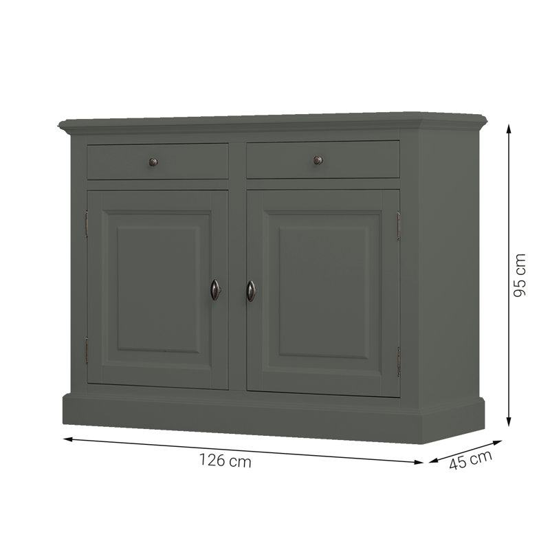 Breshai 126cm Sideboard, Dark Grey